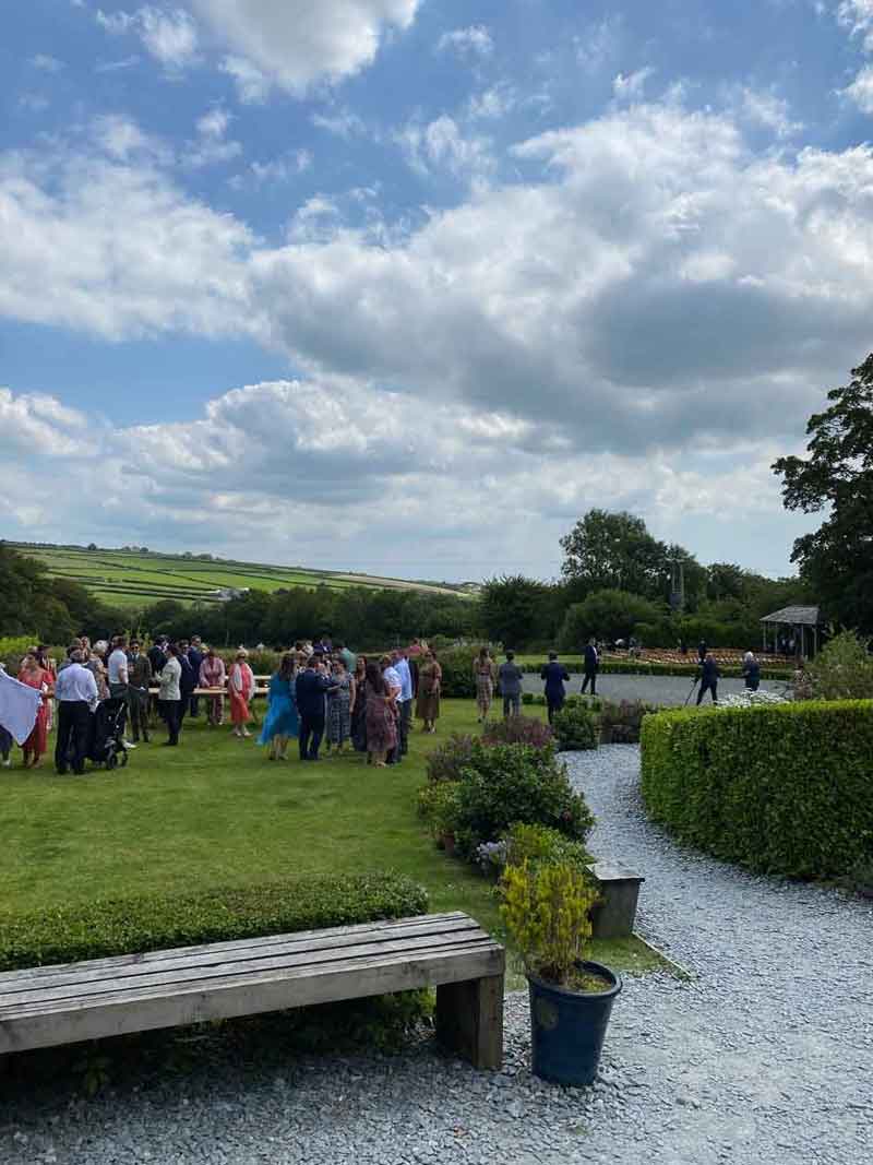 Guests made the most of the lawn.