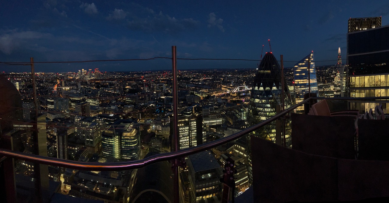 The view of London from the Sushisamba balcony is stunning.